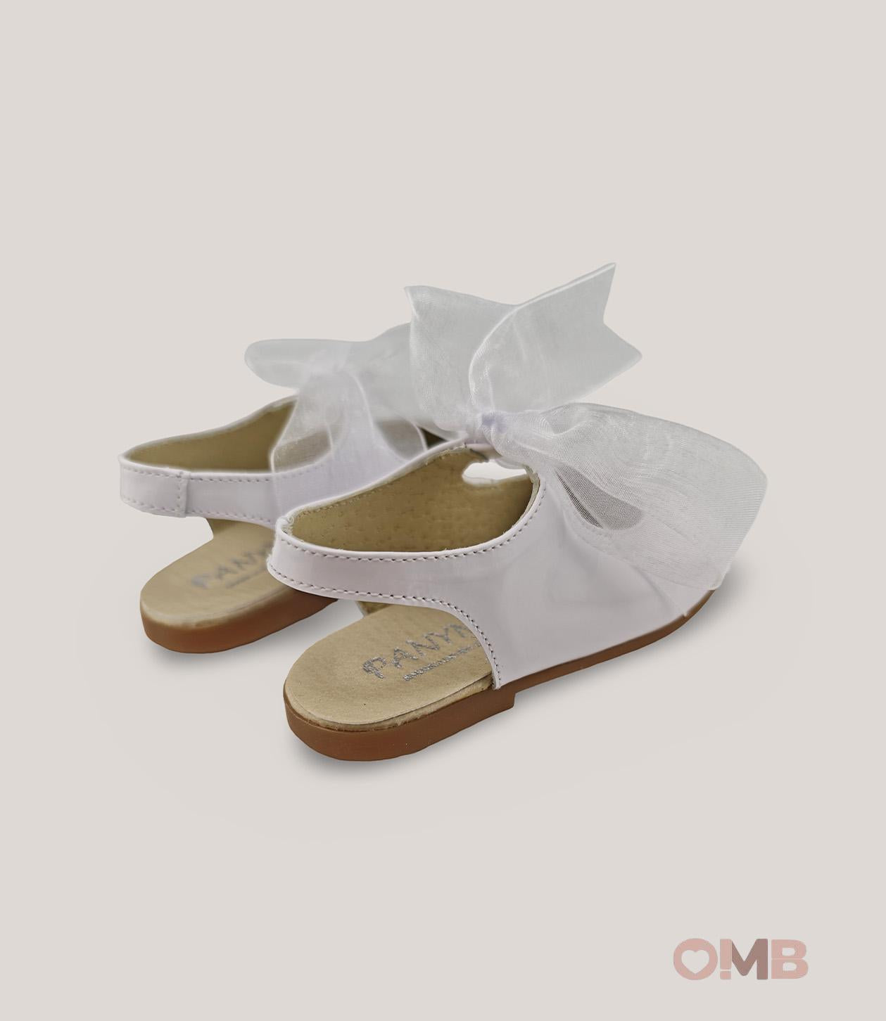 Ballerine bambina PANYNO B3408A Bianche<BR/> B3408A CHAROL BLANCO PANYNO 