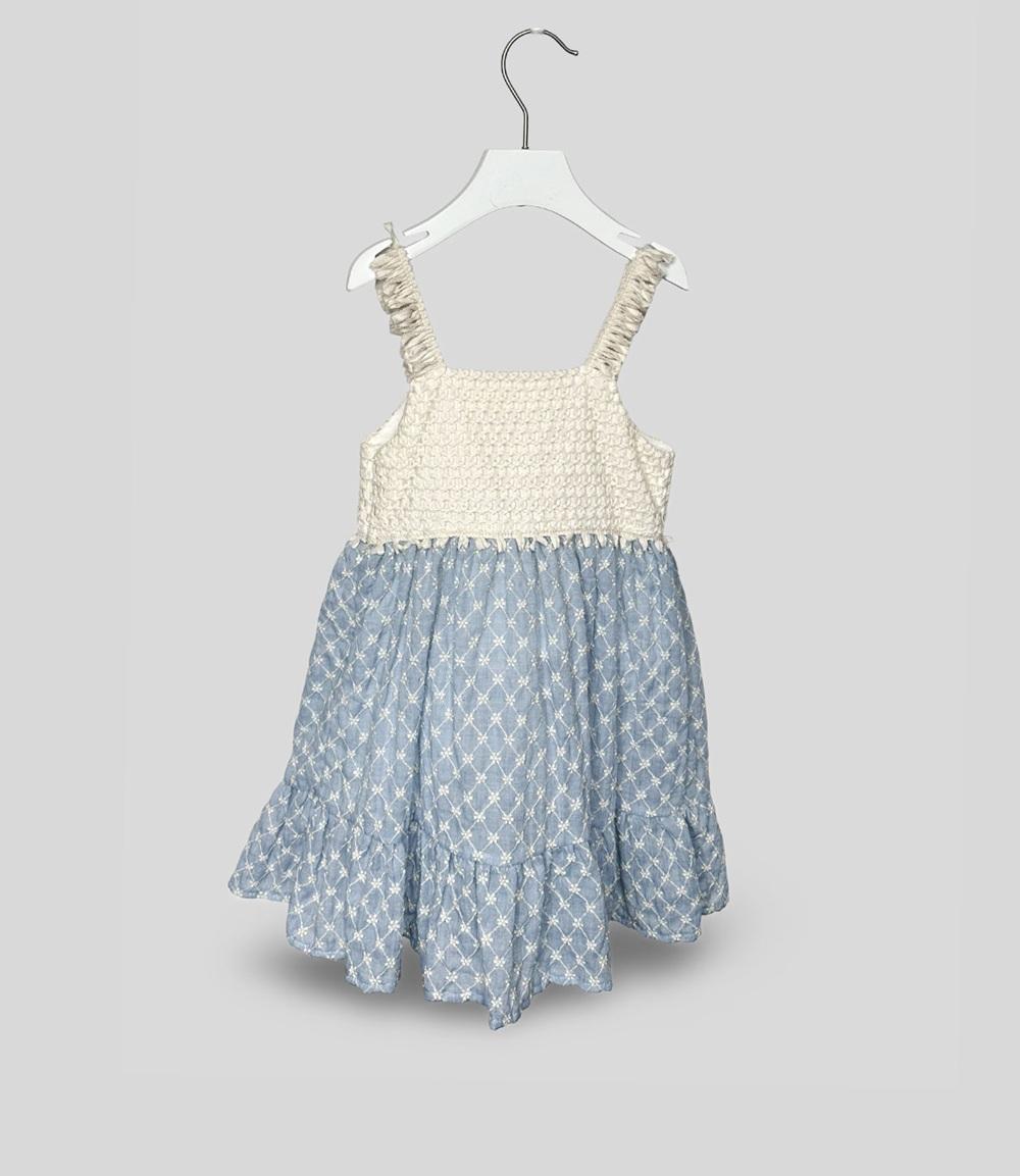 Abito Lalalu bimba VTL180CIELO celeste VTL180 CIELO LALALU 