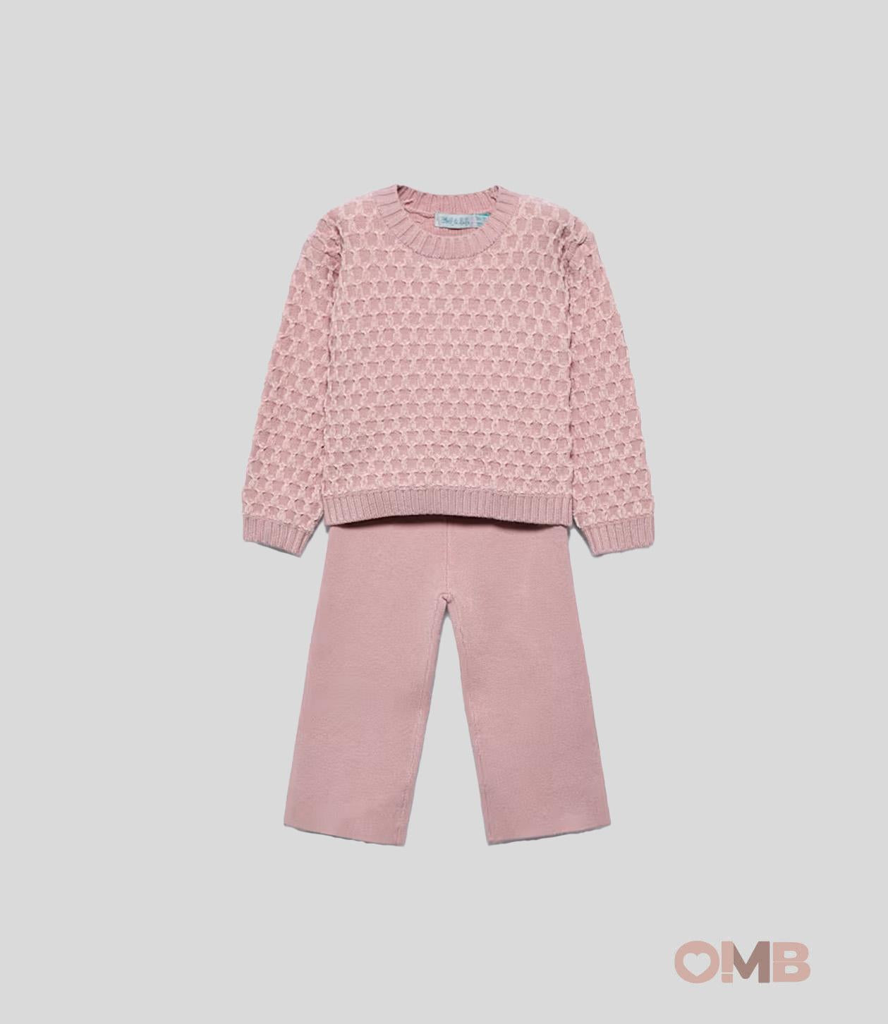Completo neonata ABEL&LULA 5714 Rosa 5714 PETALO ABEL&LULA 