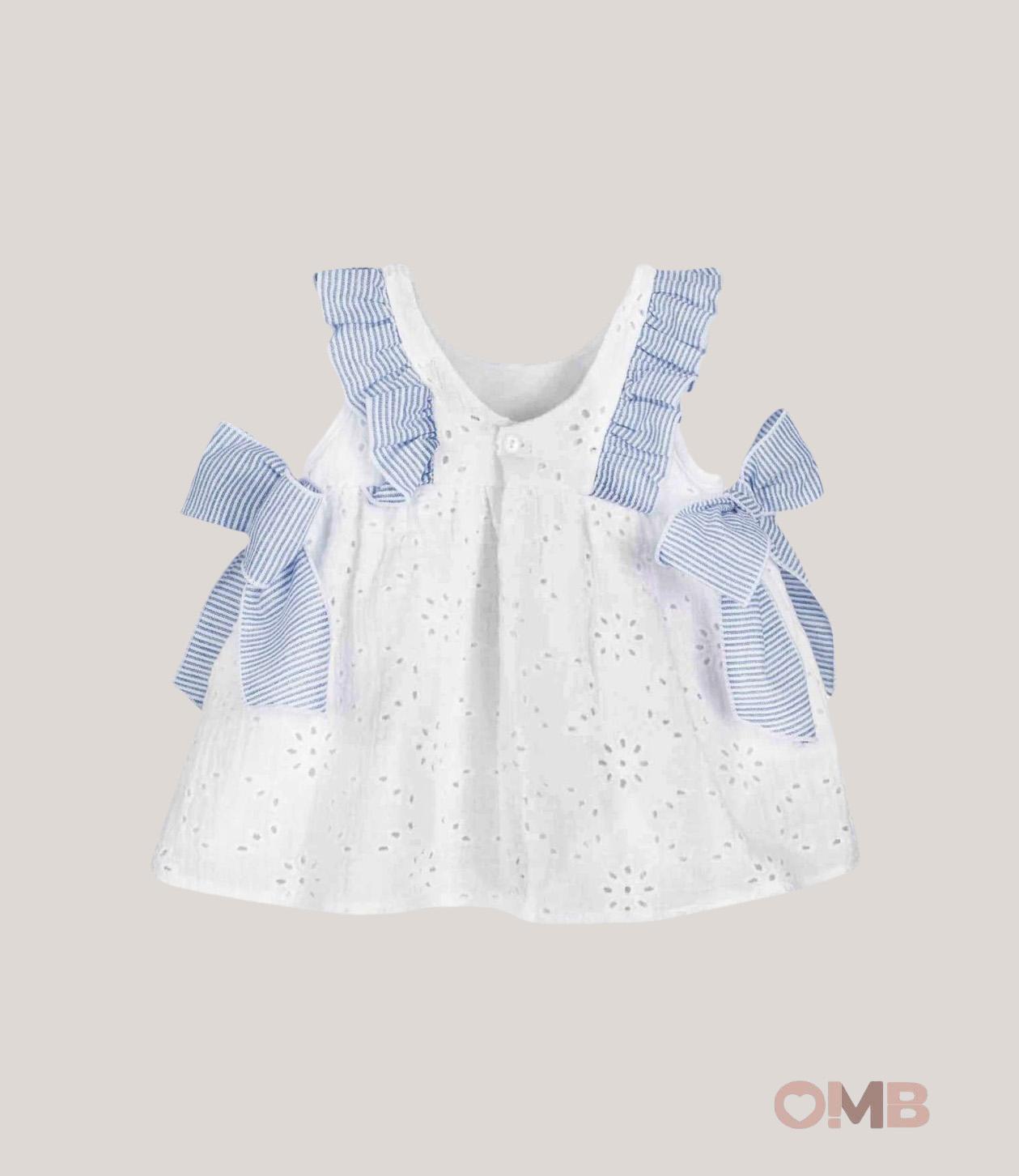 Abito CALAMARO BABY bambina 21329N Celeste 21329-N. CELESTE CALAMARO BABY 