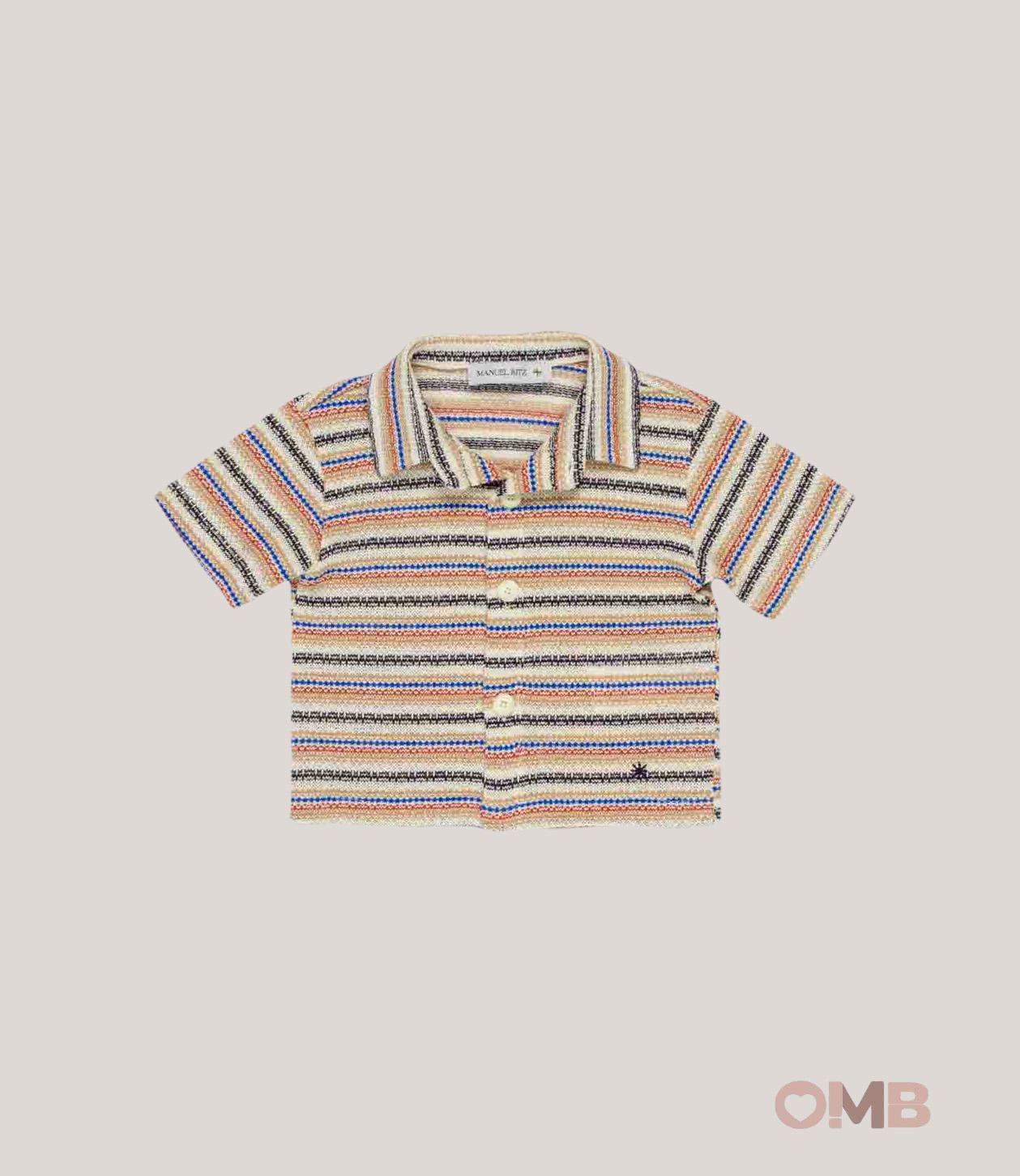 Camicia MANUEL RITZ bambino 3464 Fantasia<BR/> 3464. GESSO MANUEL RITZ 
