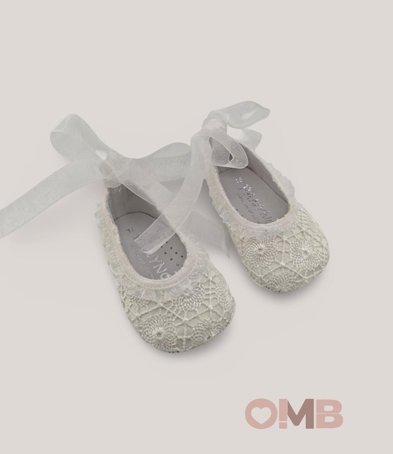 Ballerine neonata Panyno A2415 bianche A2415 PIZZO PANYNO 