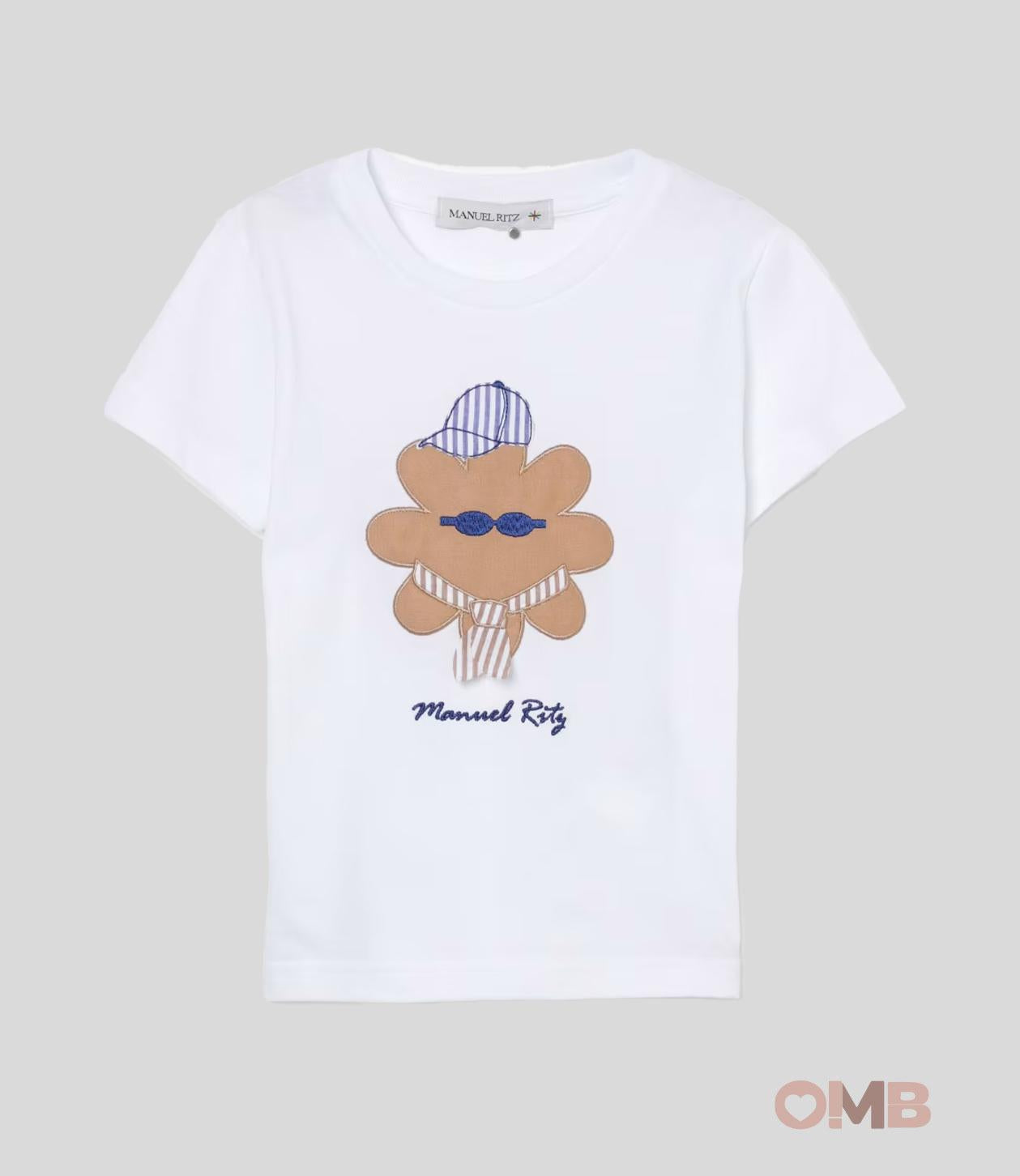 T-shirt Bambino Manuel Ritz MR3107 bianca 3107 BIANCO MANUEL RITZ 