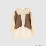 Abito Calamaro Baby bambina A21004 Beige A21004 AVENA CALAMARO BABY 