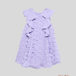 Abito bambina Abel&Lula 5042 Lilla fiori giromanica<BR/> 5042 LILLA ABEL&LULA 