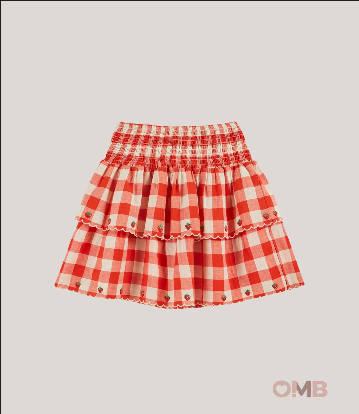 Gonna EMILE ET IDA bambina AD193A Rossa<BR/> AD193A ROSSO EMILE ET IDA 