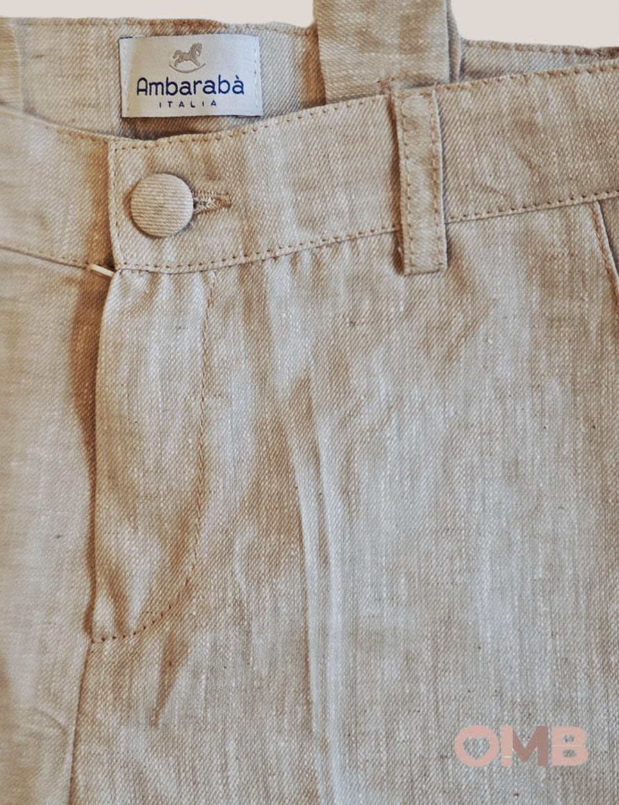 Bermuda neonato AMBARABA' FM41099 Beige<BR/> FM41099 BEIGE AMBARABA' 