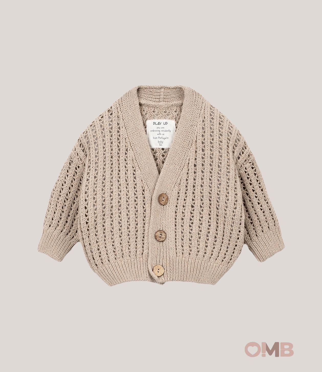 Cardigan neonato PLAY UP 1AS11401 Beige 1AS11401 BEIGE PLAY UP 