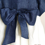 Abito bambina MIMU 0906 Blu 0906 DENIM/LINO MIMU 