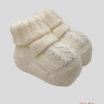 Babbucce Neonata Primodi Bebè 3516 panna azzurre 3516.10 PANNA PRIMODI BEBE 