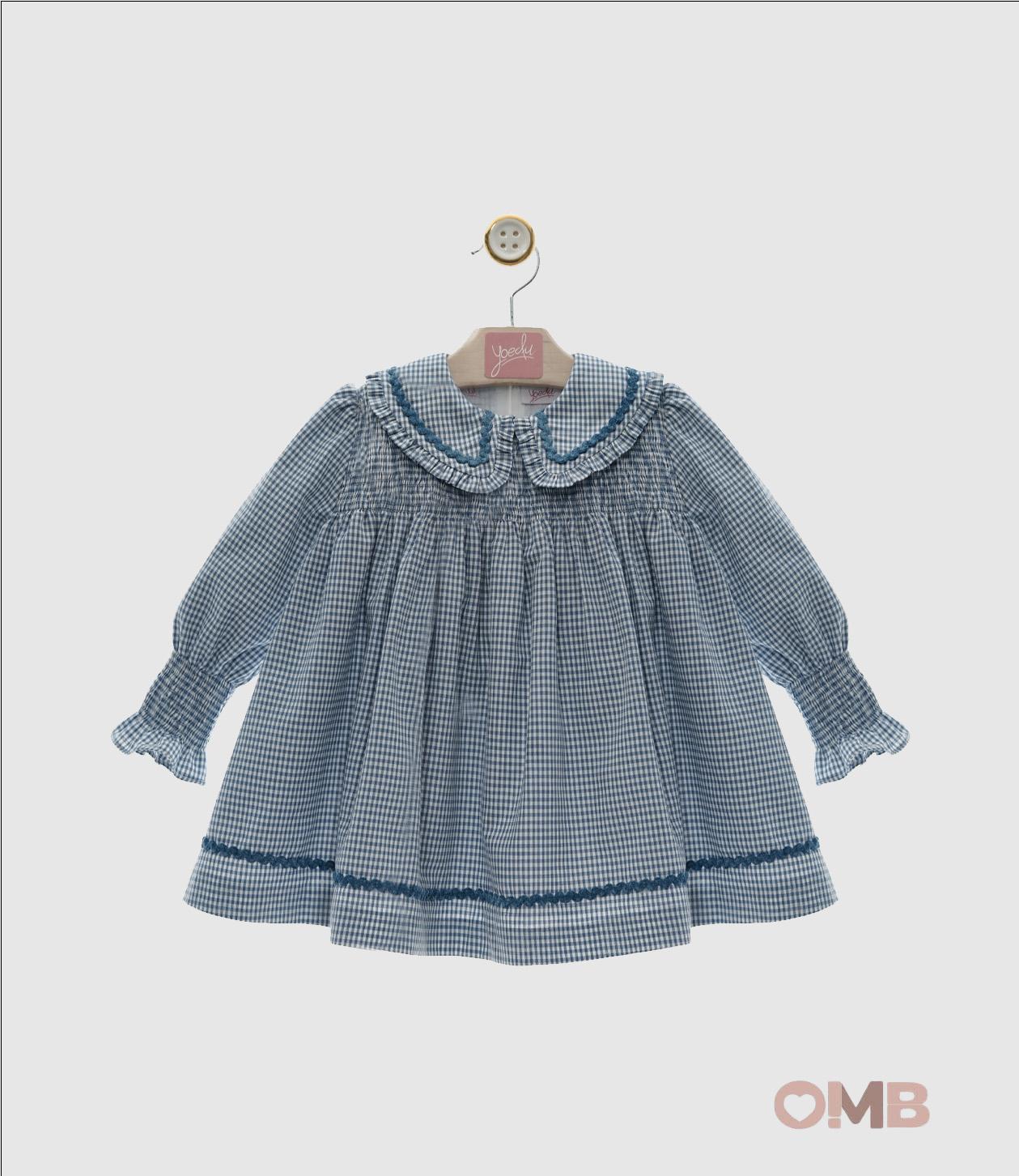 Abito Yoedu bambina 5155 Celeste<BR/> 5155 CELESTE YOEDU 