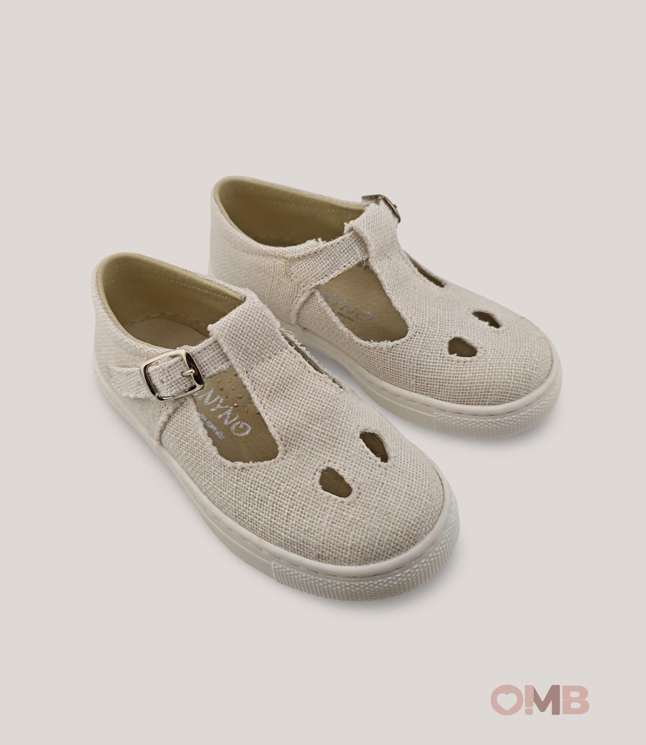 Scarpe bambino PANYNO B3202 Bianche<BR/> B3202 LINO BLANCO PANYNO 