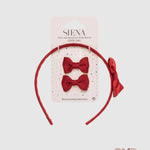 Cerchietto e fermagli SIENA neonata 7439 Rosso 7439 ROSSO SIENA 