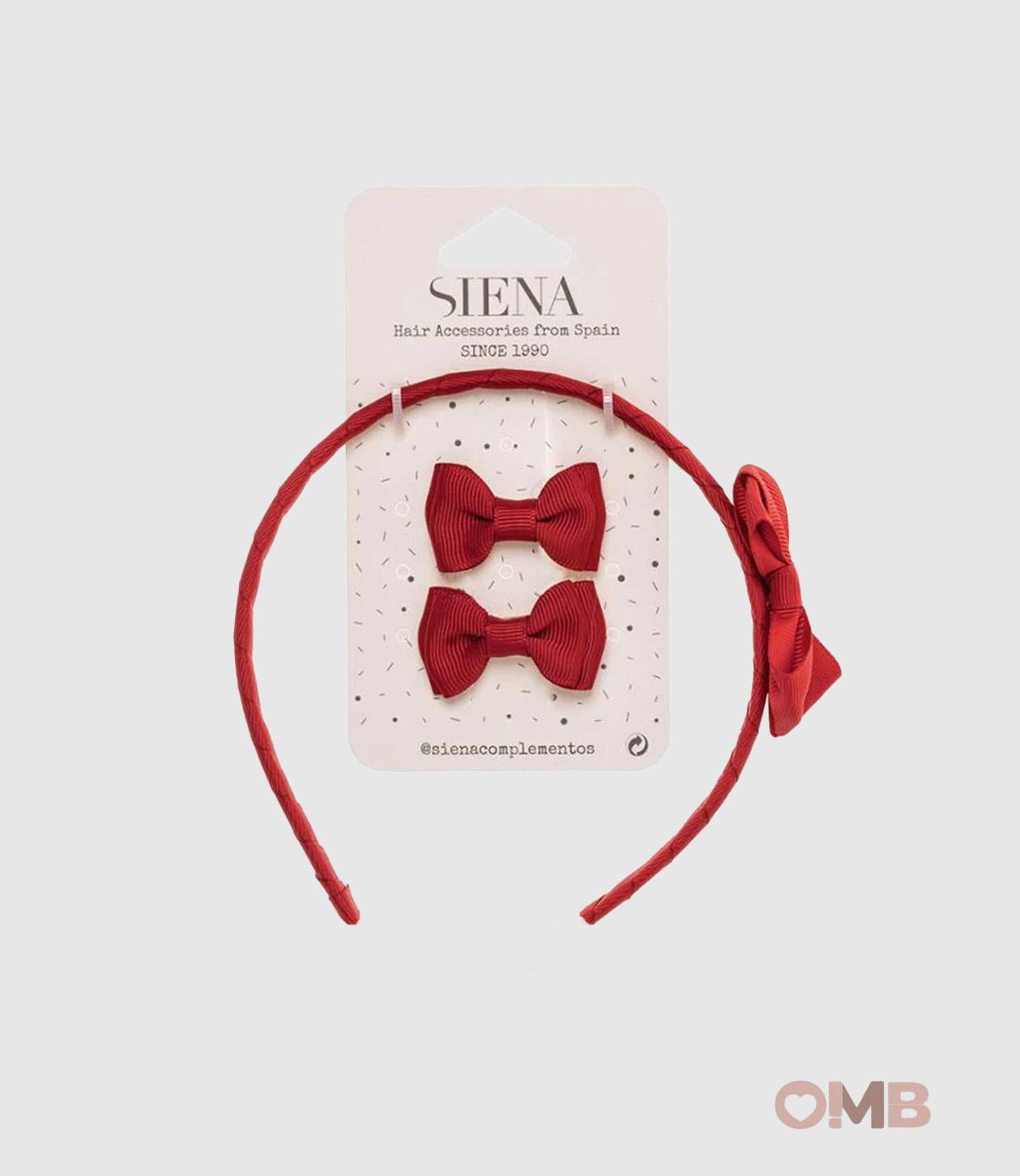 Cerchietto e fermagli SIENA neonata 7439 Rosso 7439 ROSSO SIENA 