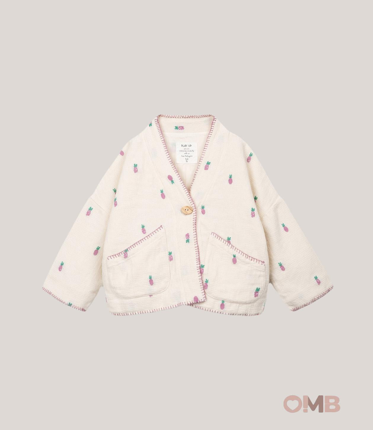 Cardigan bambina PLAY UP 4AS11401 Panna 4AS11401 ANANAS PLAY UP 