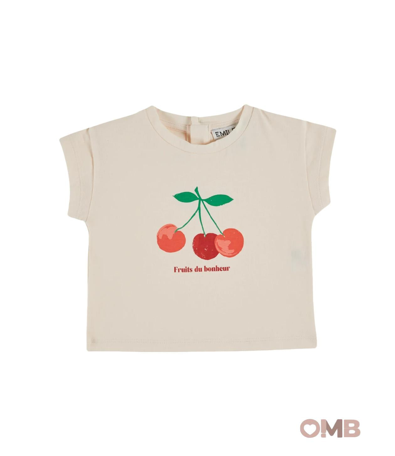 T-shirt EMILE ET IDA neonata AD015 Crema AD015 PANNA EMILE ET IDA 