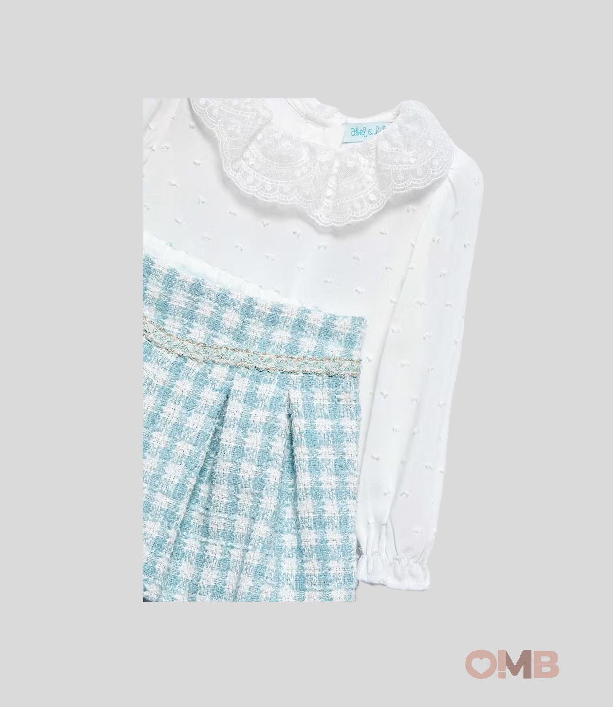 Completo neonata ABEL&LULA 5712 Celeste<BR/> 5712 ACQUA ABEL&LULA 
