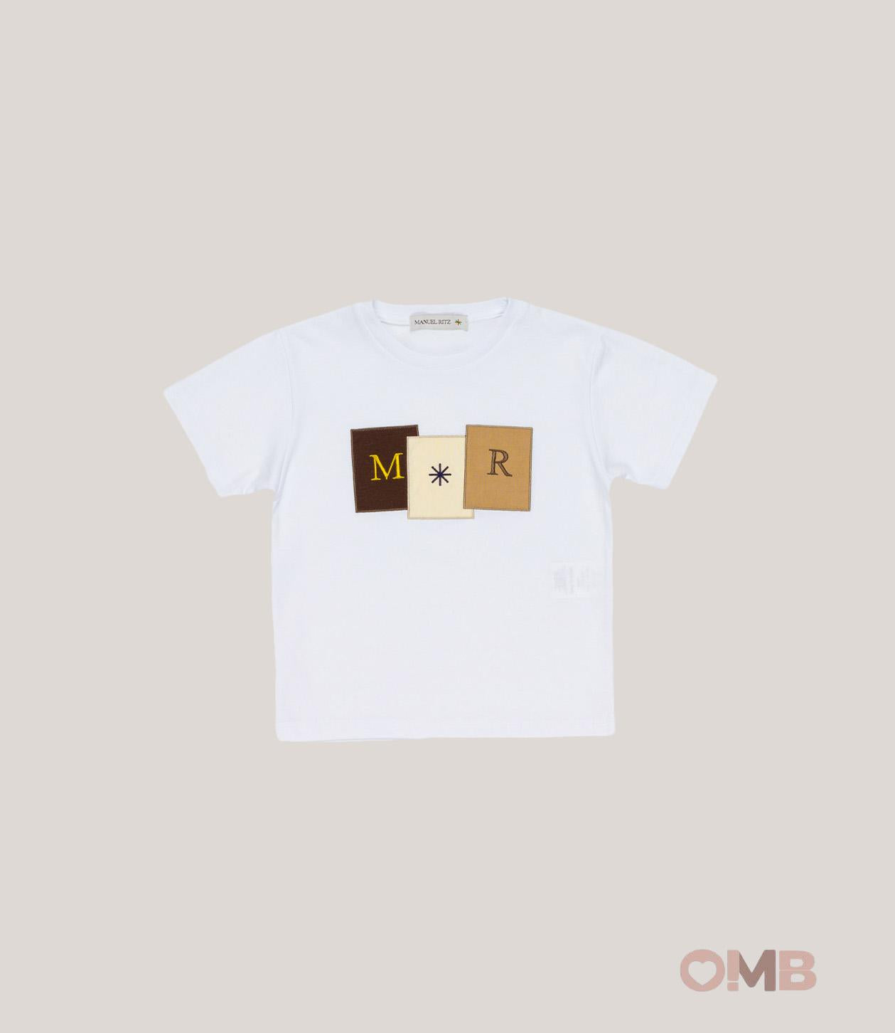 T-shirt MANUEL RITZ bambino 3407 Bianca<BR/> 3407 BIANCO MANUEL RITZ 