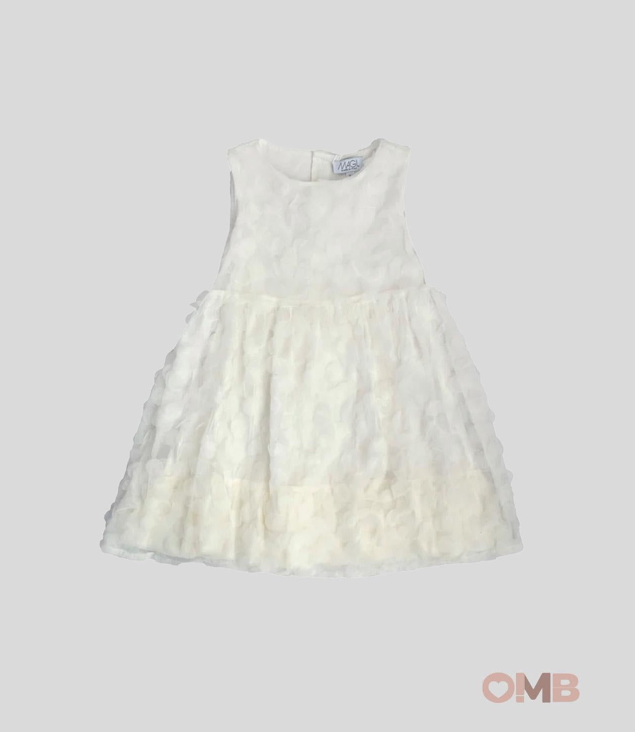 Abito Bambina MAGIL DN20051 Bianco<BR/> DN20051 LATTE MAGIL 