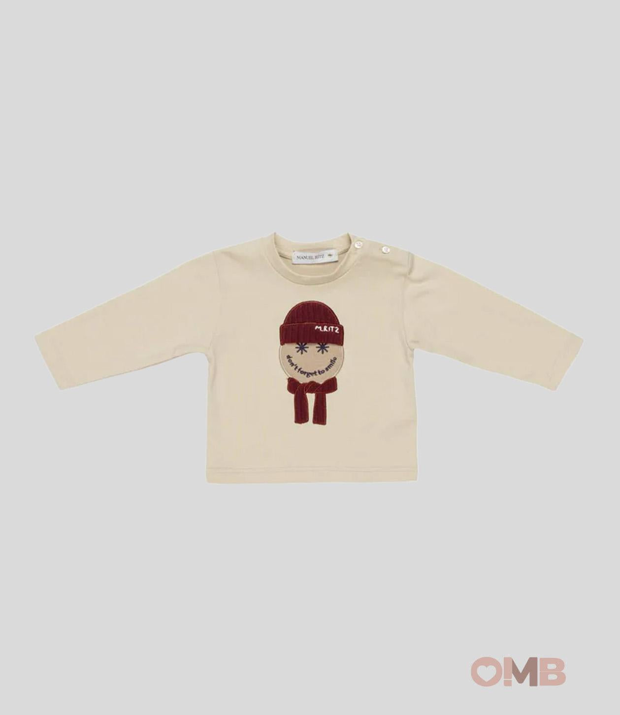 T-shirt Manuel Ritz bambino 3232 Crema<BR/> 3232 CREMA MANUEL RITZ 