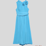 Tuta bambina Abel&Lula 5223 Turchese crepe plissettato fiori zip<BR/> 5223 TURCHESE ABEL&LULA 