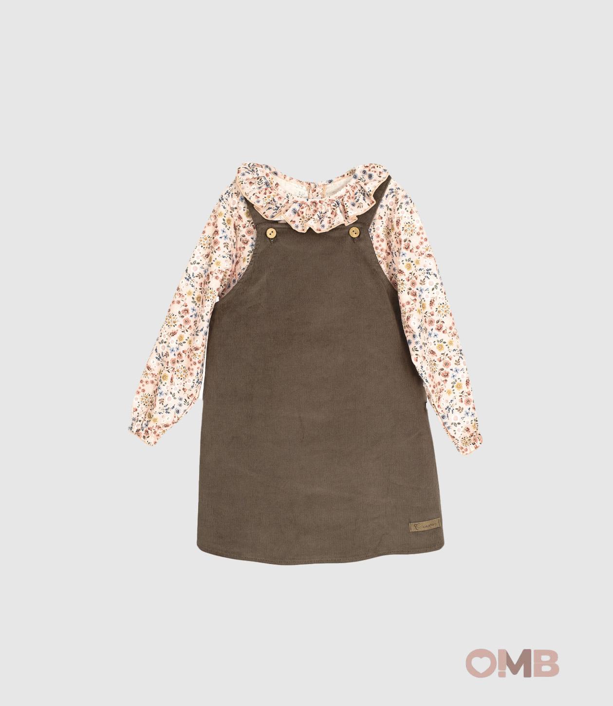 Abito Calamaro Baby bambina 11209 Marrone 11209 MARRONE CALAMARO BABY 