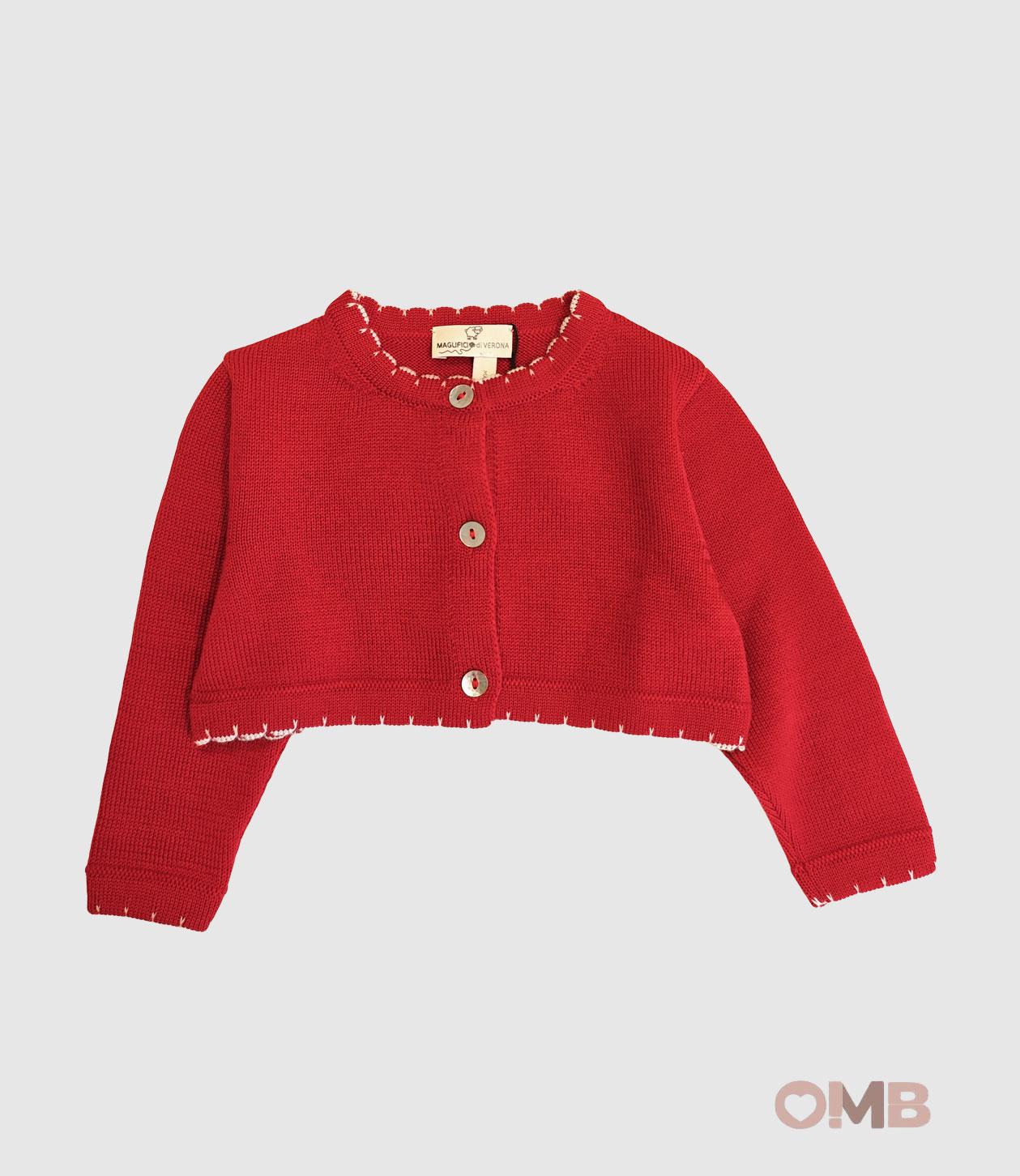 Cardigan MAGLIFICIO VERONA neonata 45428 Rosso 45428 ROSSO MAGLIFICIO VERONA 