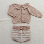 Completo neonata LI & ME 670567546746 Rosa<BR/> 6705-6754-6746 PANNA/ROSA LI & ME 