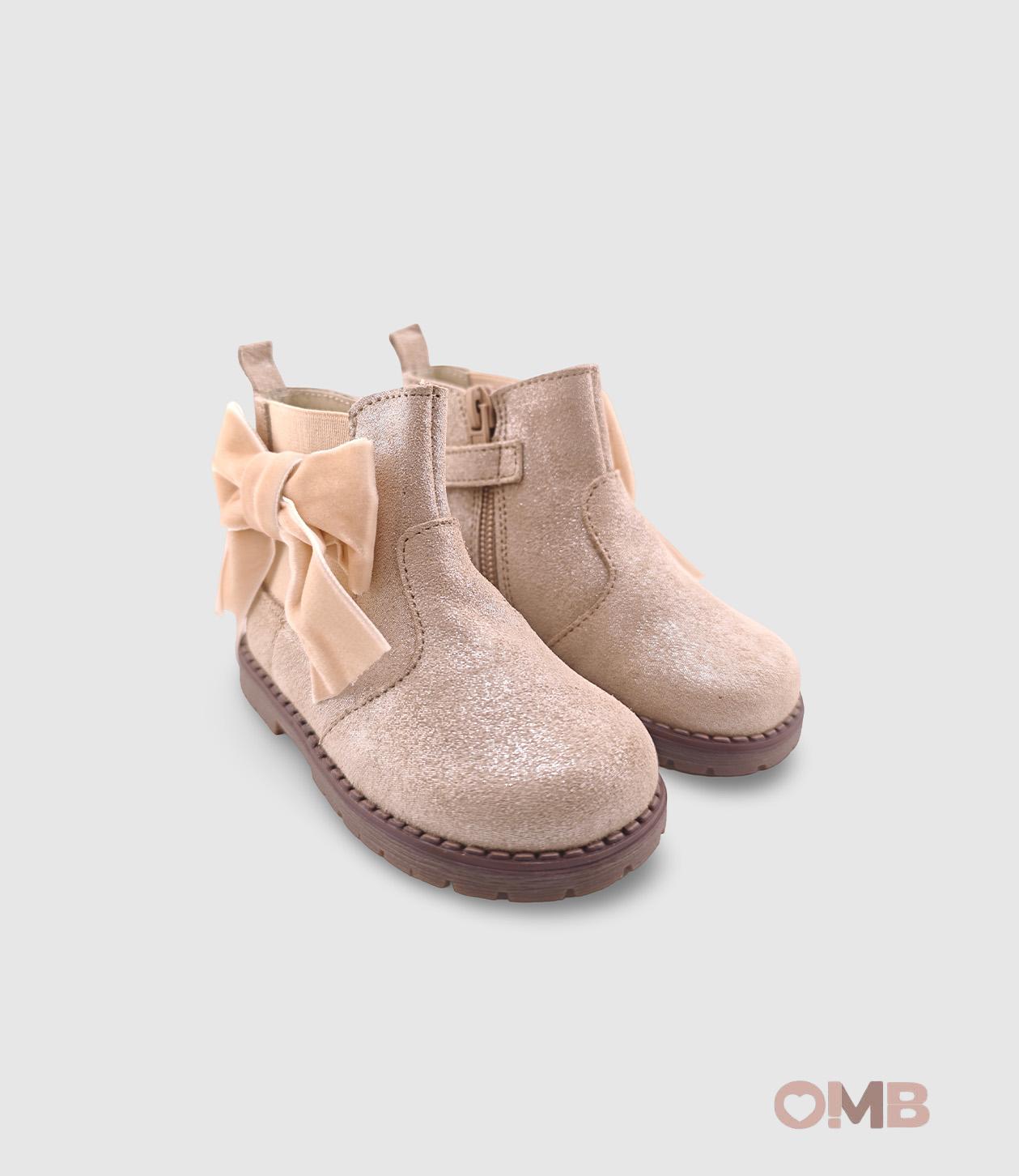 Stivale PANYNO bambina B3127 Beige<BR/> B3127 PIEL SERRAJE PUNTINI VISION PANYNO 