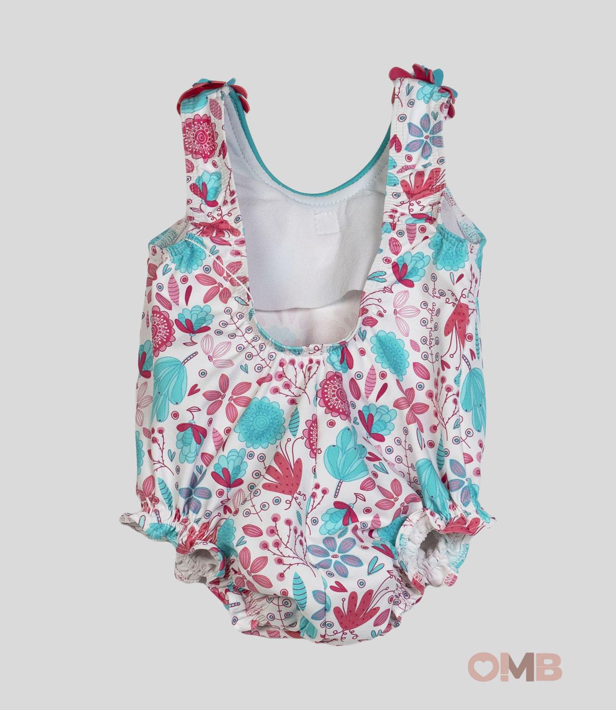 Costume Neonata Al Agua Patos 2502  Silvia rosa 2502 SILVIA AL AGUA PATOS 