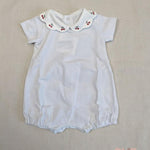 Pagliaccetto neonata PEPECE' 7702 Bianco 7702 BIANCO-CILIEGIE PEPECE' 