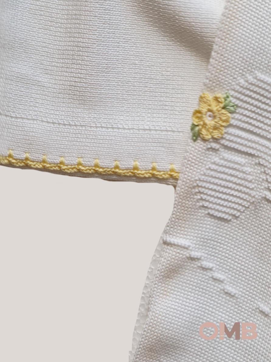 Coperta neonata PRIMODI BEBE 36051SU Bianca 3605.1SU BIANCO/GIALLO PRIMODI BEBE 