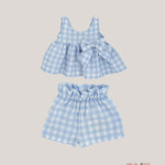 Completo neonata MAGIL 31096 35095 Celeste 31096-35095 QUADRI MAGIL 
