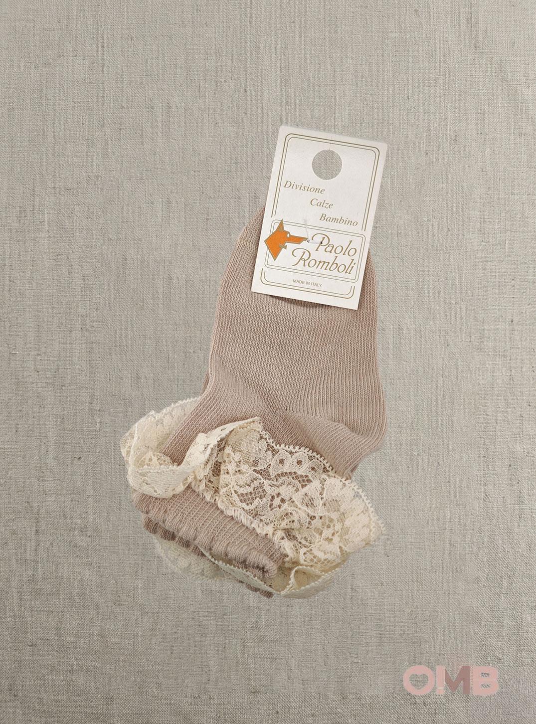 Calzini bambina PAOLO ROMBOLI BAC66 Beige BAC66 BEIGE PAOLO ROMBOLI 