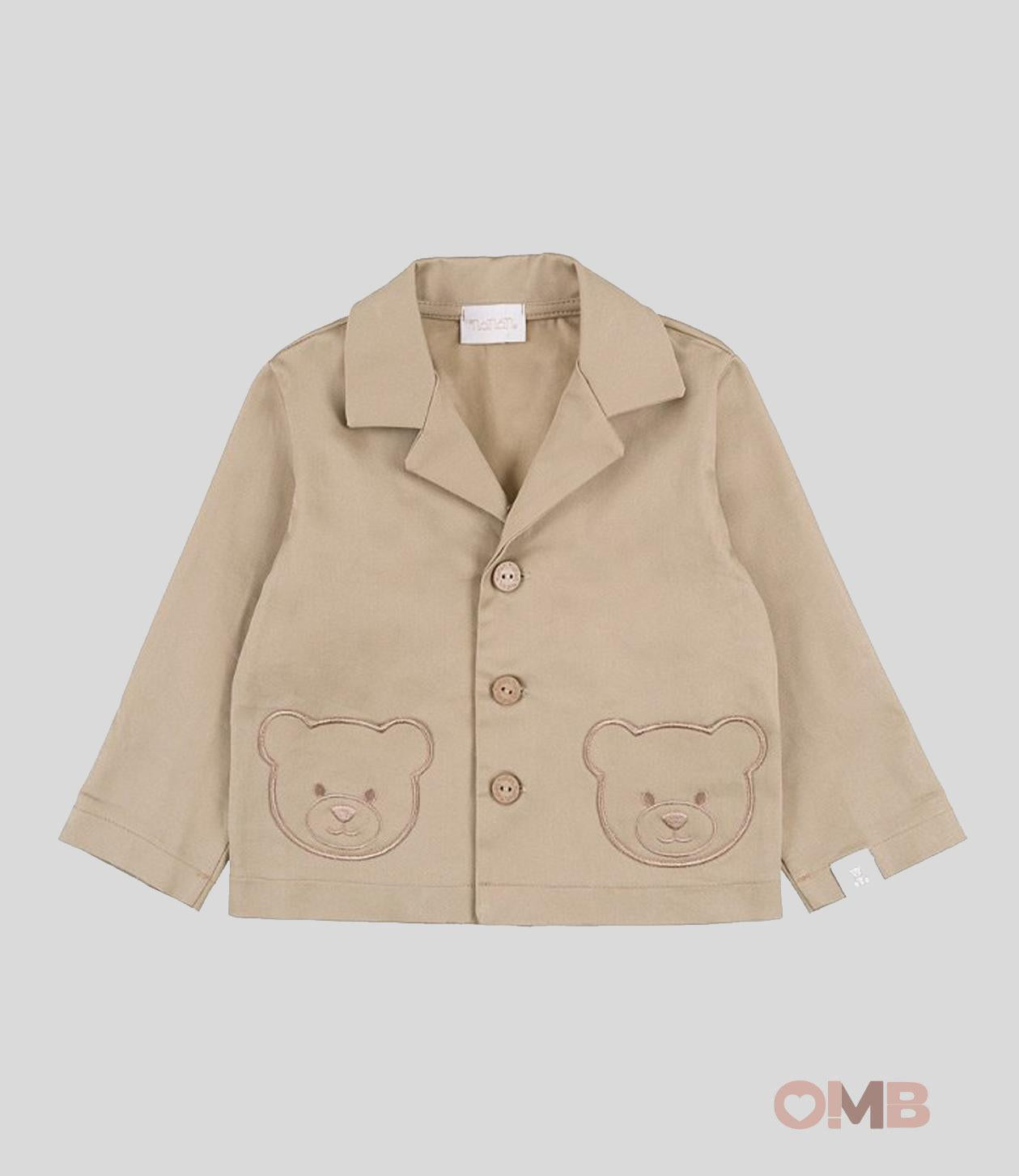 Giacca Nanàn neonato 187BEIGE orsetto 187 BEIGE NANAN 