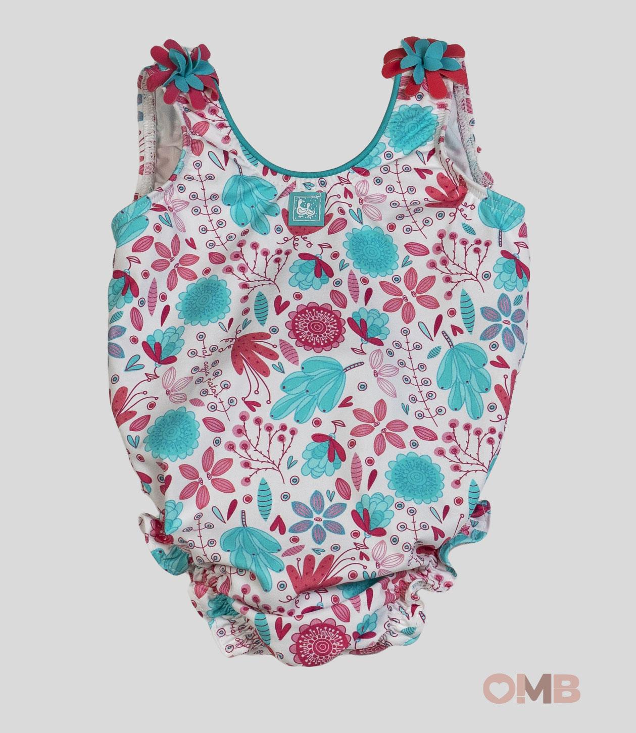 Costume Neonata Al Agua Patos 2502  Silvia rosa 2502 SILVIA AL AGUA PATOS 