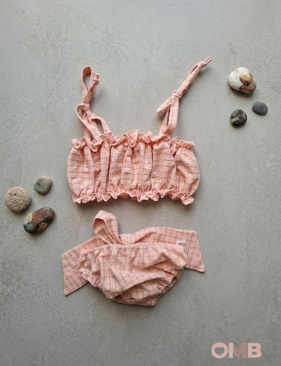 Bikini bambina EMMAG RE03CO17 Rosa RE03-CO17 QUADRI EMMAG 