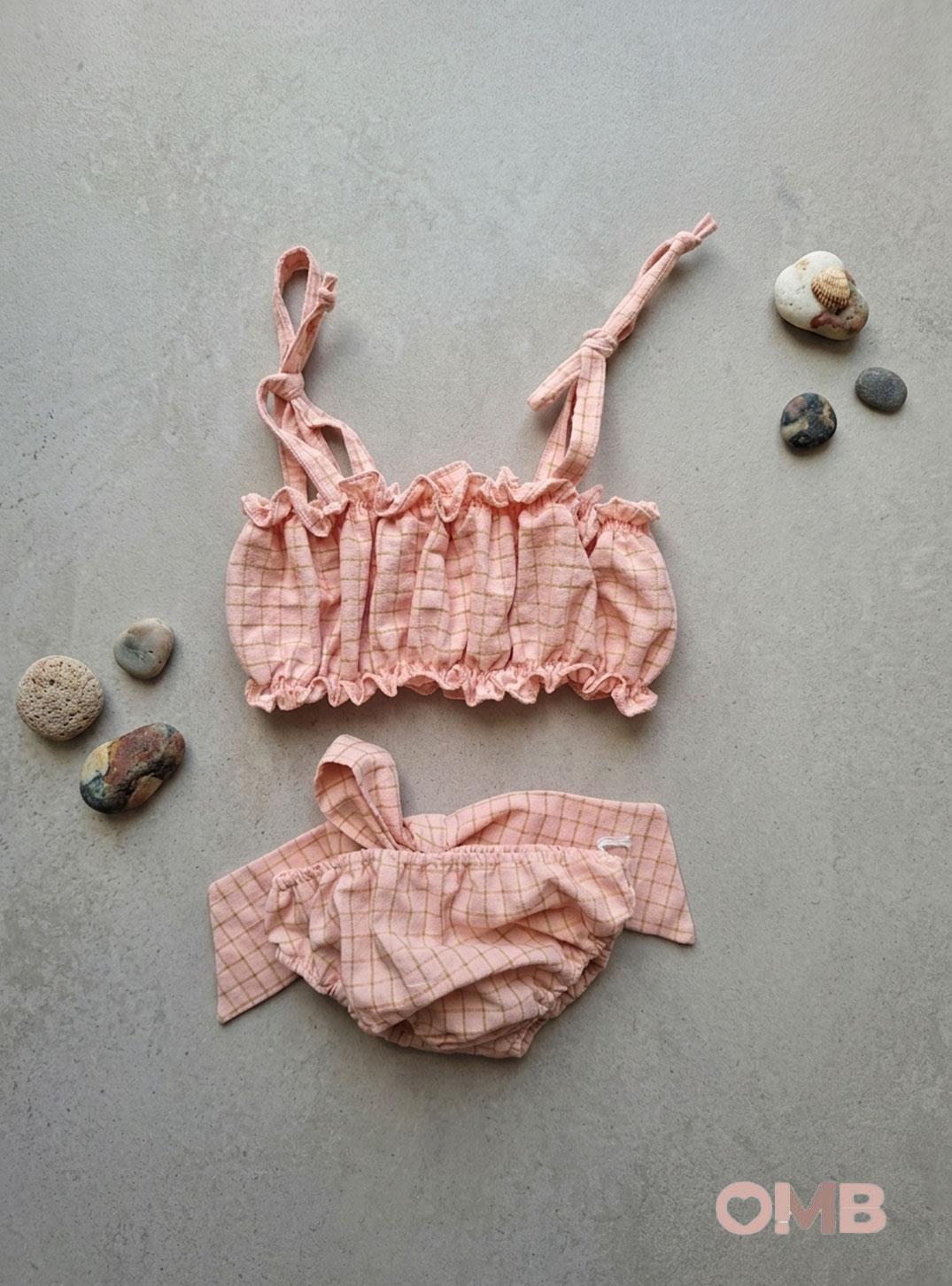 Bikini bambina EMMAG RE03CO17 Rosa RE03-CO17 QUADRI EMMAG 