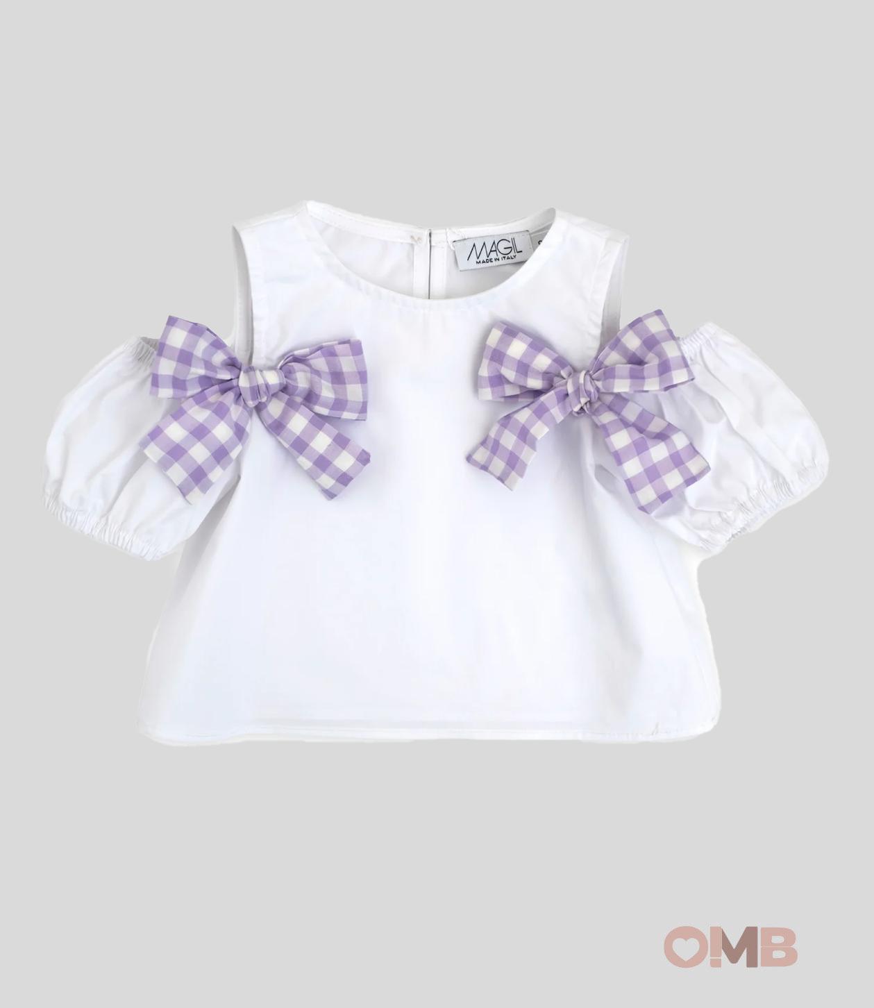 Top bambina Magil 21117 bianco 21157 LILLA MAGIL 