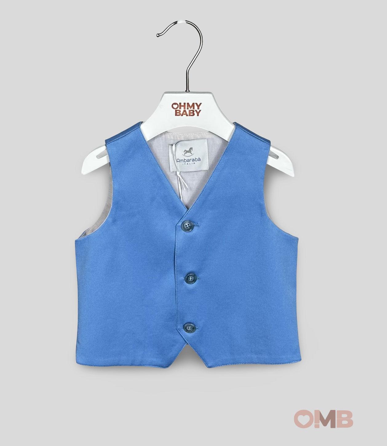 Gilet neonato Ambarabà 39165 blu 39165. BLU AMBARABA' 