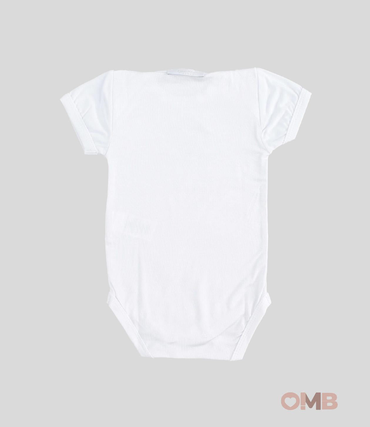 Body neonata Coccode 800 Bianco animaletti colorati stampa mezza manica<BR/> 800 PANNA COCCODE 