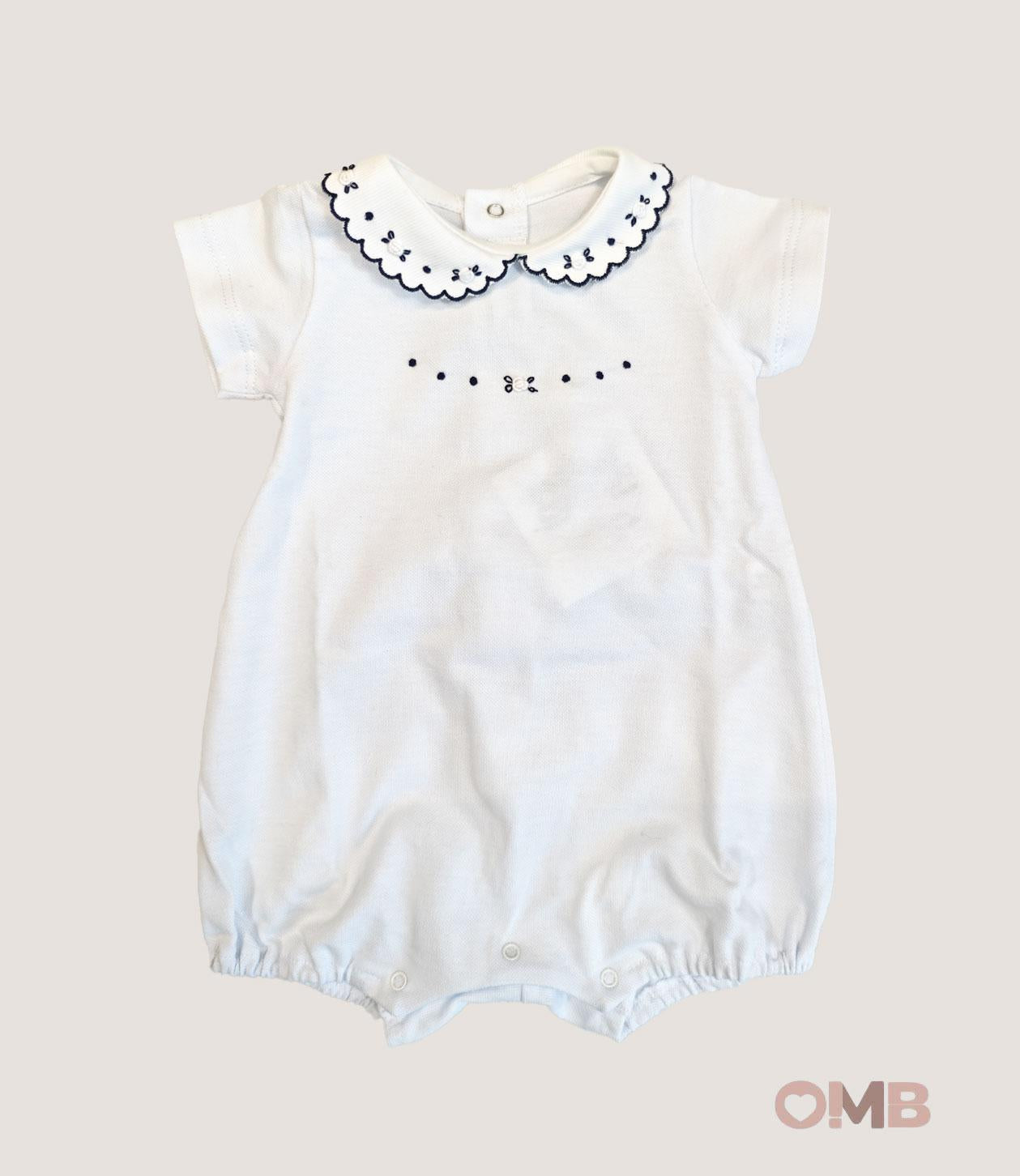 Pagliaccetto neonata PEPECE' 7721R6 Bianco 7721R6 BIANCO-BLU PEPECE' 