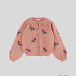 Cardigan Emile et Ida bambina AC124 Rosa AC124. ROSA EMILE ET IDA 