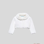 Cardigan neonata ABEL&LULA 5817 Bianco<BR/> 5817 PANNA ABEL&LULA 