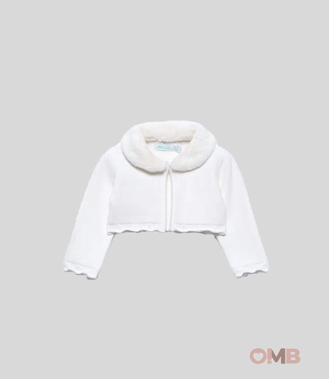 Cardigan neonata ABEL&LULA 5817 Bianco<BR/> 5817 PANNA ABEL&LULA 