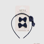 Cerchietto e fermagli SIENA neonata 7439 Blu<BR/> 7439 BLU SIENA 