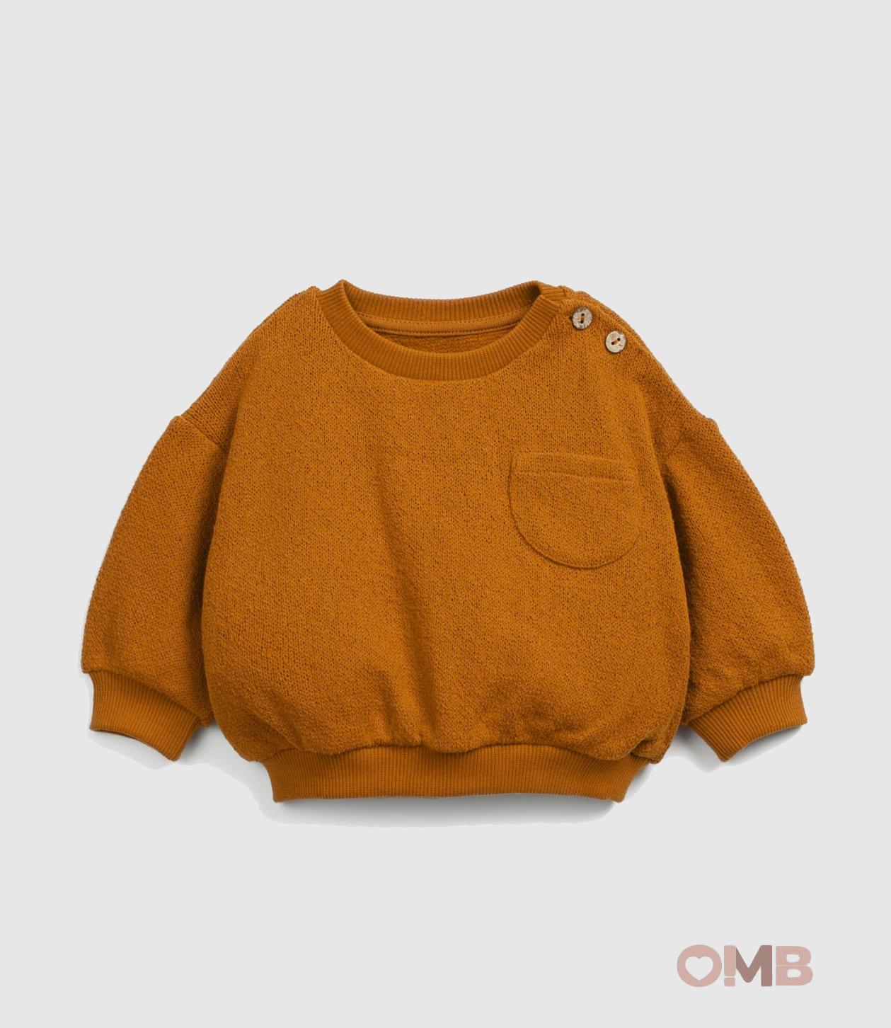 Maglione Play Up neonato 1AR11351ARANCIO girocollo 1AR11351 ARANCIO PLAY UP 