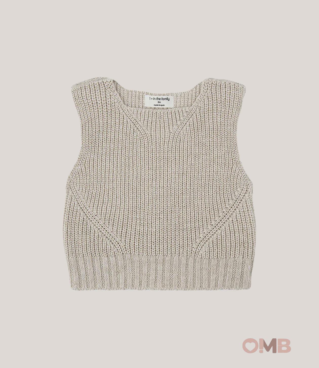 Gilet neonato 1+IN THE FAMILY MONTUIRI Beige MONTUIRI BEIGE 1+INTHEFAMILY 