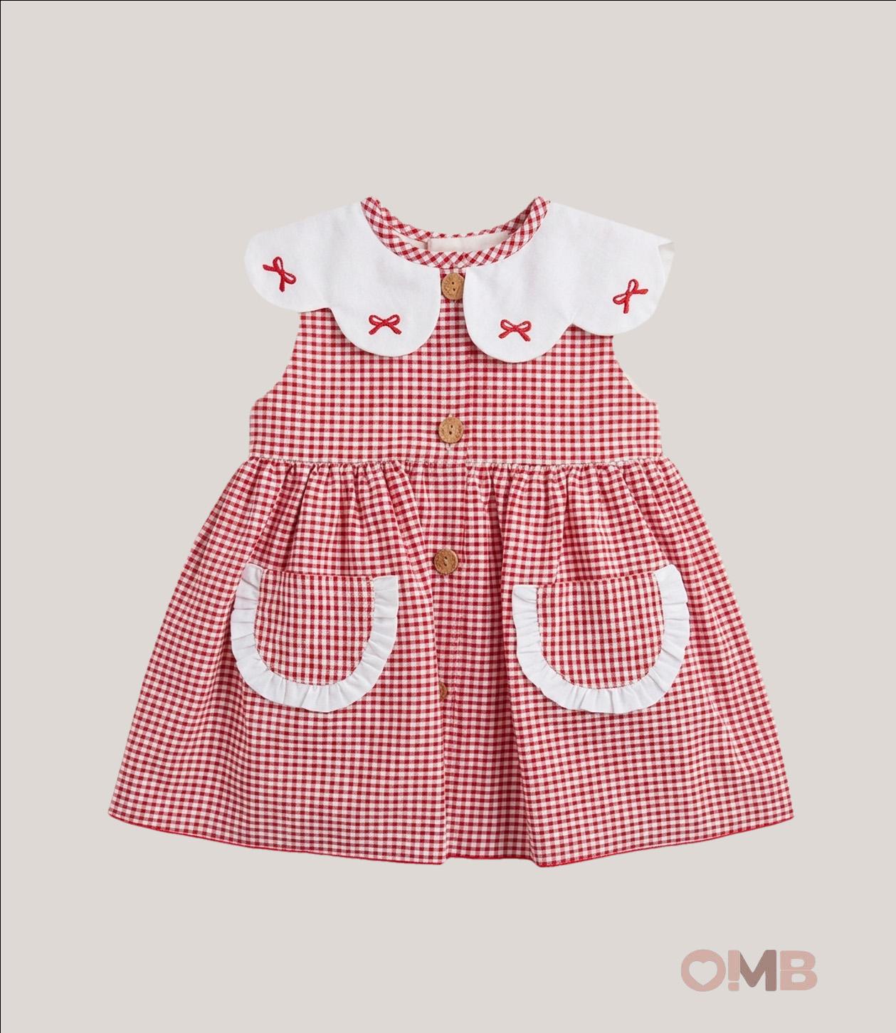 Abito bambina VALENTINA BEBES NUBE119 Rosso NUBE119 QUADRI VALENTINA BEBES 