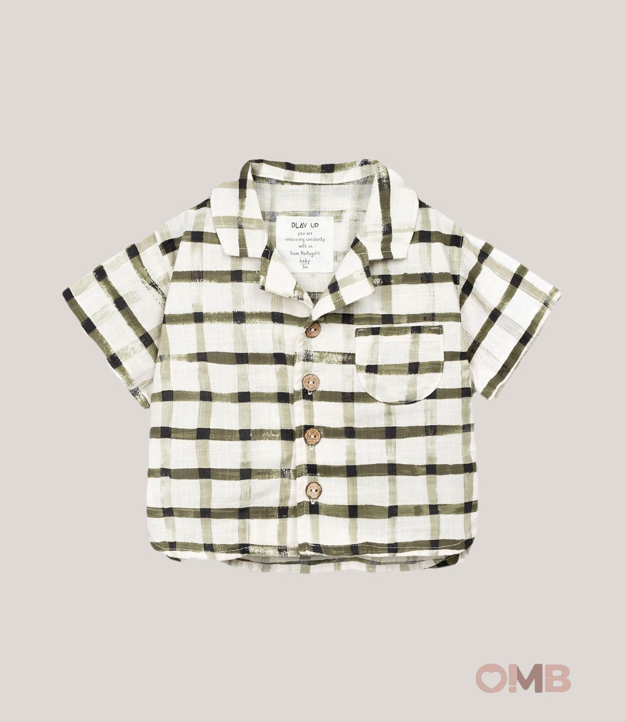 Camicia neonato PLAY UP 1AS11253 Verde 1AS11253 QUADRI PLAY UP 